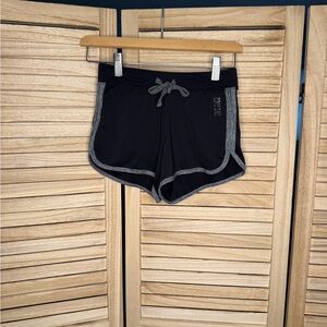 Justice Black Shorts with Gray Accents
